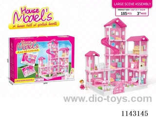 DIY assembled villa with lights (full injection moulding)