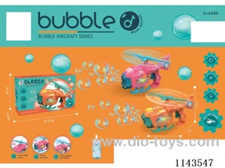 Sound and light aeroplane bubble gun (without electricity)