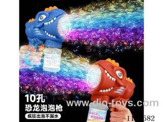 10 Holes Dinosaur Bubble Gun Grey