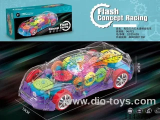 B/O universal lighted transparent gear car