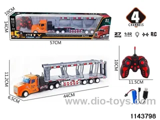 1:32 4ch lighted double-deck transport trailer