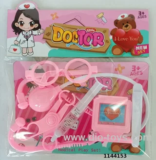 doctor toy in PVC header bag