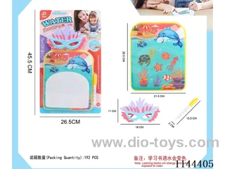 Colour changing bath book with pen