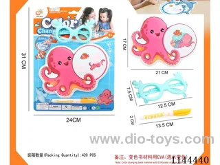 Doodle Colour Changing Water Canvas + Glasses Set