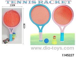 Tennis balls, badminton rackets