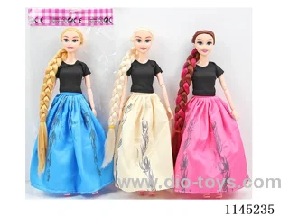11.5’ 30cm 11 joints solid body colour print eye-length braid set Barbie + shoes mix & match