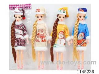 11.5’ 30cm 11 jointed solid 3D real eye long braid Barbie + shoes + hat mix & match