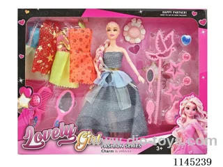 11.5’ 30cm 11 joints solid body colour print eye long braid Barbie + clothes accessories mixes