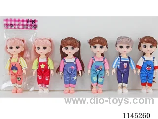 6’ 16cm 21 jointed solid 3D Barbie dolls assortment