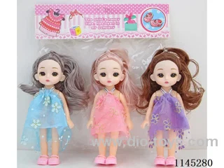 6’ 15cm 5 jointed 3D dolls 3pcs