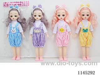 12’ 30cm 21 jointed 3D doll with hair accessories mix & match