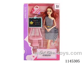 11.5’ 9 jointed solid Barbie with study table