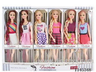11.5‘ 30cm 11 jointed solid body colour print eye Barbie 12’s (mix & match clothes in many colours)