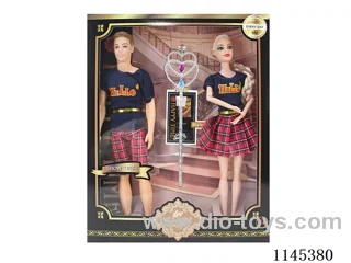 11.5’ 30cm 9 jointed solid colour eye Barbie couple men 5 jointed solid colour eye Barbie + magic wand