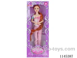 11.5’ 30cm 9 jointed solid colour print eye barbie