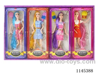 11.5’ 30cm 11 jointed solid colourful eye barbie + gourmet 4 small box set