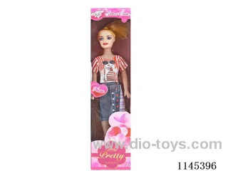 11.5’ 27cm 5 jointed empty body colour print eye barbie