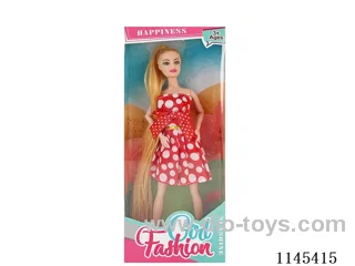 11.5’ 30cm 9 jointed solid body colour print eye barbie