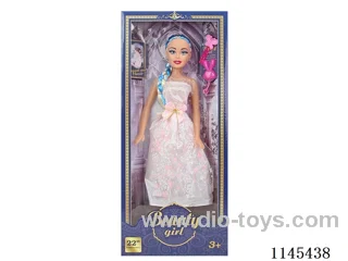 22’ 54cm 5 joints empty body with colour print eyes musical Barbie + accessories