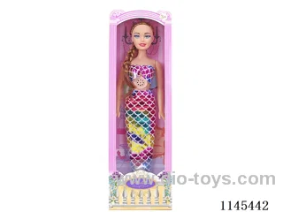 22’ 55cm 5 joints empty body with colour print eyes musical mermaid barbie