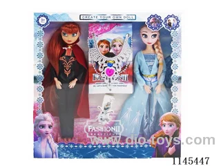 11.5’ 9 jointed solid doll with necklace