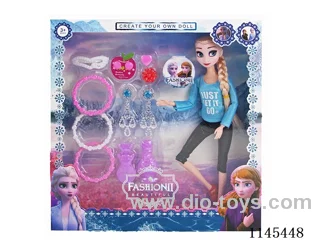 11.5’ 11 jointed solid single Barbie with accessories