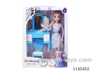 11.5 inch 11 jointed solid doll with dresser