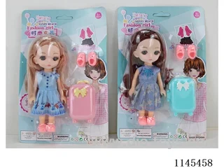 6’ 16cm 5 jointed solid 3D real eye doll + suitcase + shoes two mixed packs