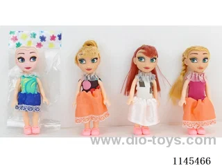 6’ 16cm 5 jointed solid body colour print eye dolls mix and match