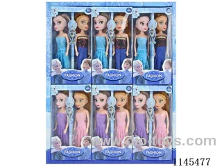 7‘ 15cm 5 jointed Solid Colour Printed Eye Dolls Display Box 24 Dolls 12’s
