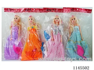 11’ 9 jointed Solid Barbie with Comb Pouch Various Mixed