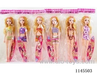 11 joints 11.5 inch 3D 3D real eye doll with surfboard diving goggles