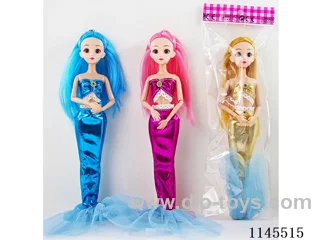 12’ solid 9 jointed mermaid 3D real eyes baggy multi colours mix