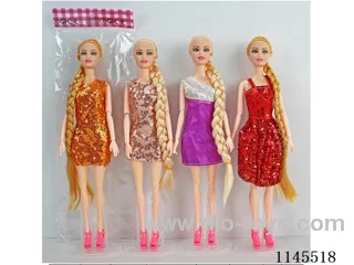 11.5’ 30cm 11 jointed solid colour print eye Barbie assorted mix