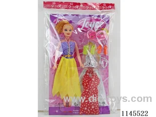 11.5 inch 27 cm 5 joints empty body colour printing eye Barbie + dress + accessories (clothes variety of multi-coloured mix)
