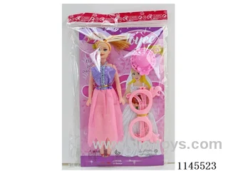 11 inch 27 cm 5 joints empty body colour printing eye Barbie + glasses + hat (clothes multi-colour mix)