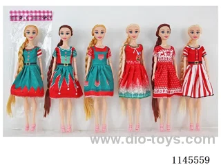 11.5’ 30cm 9 joints solid 3D real eyes Christmas dress Barbie mix and match