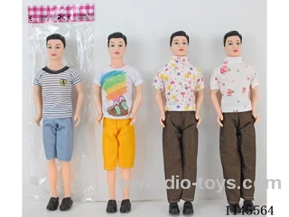 11.5’ 30cm 3 jointed solid colour print eye male Barbie assorted mix