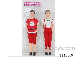 11.5″30cm 3 Joints Solid Colour Printed Eyes Christmas Theme Costume Male Barbie Two Mixes
