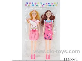 11.5’ 30cm 11 jointed solid body colour print eye Barbie two packs