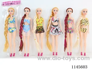 11.5’ 30cm 9 jointed solid body colour print eye Barbie dolls assortment