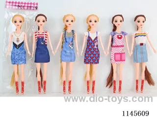 11.5’ 30cm 13 jointed solid body 3D real eye Barbie doll mix & match