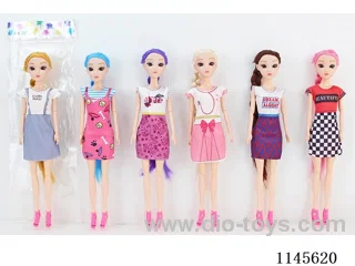 11.5’ 30cm 11 jointed solid 3D Barbie with real eyes mixed bag