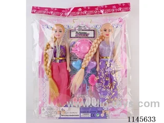 11″27cm 5 joints empty body colourful print eye sister barbie+accessories