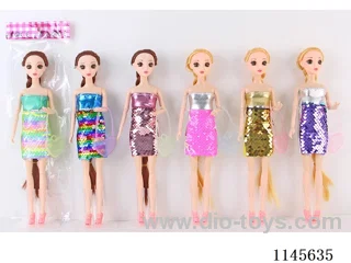 11.5’ 30cm 11 joints solid 3D real eye Barbie + bag mix & match