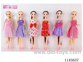 11.5’ 30cm 11 jointed solid 3D real eye barbie + bag mix & match