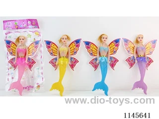 11’ 28cm 3 joints empty body colourful eyes mermaid doll + butterfly wings mix & match
