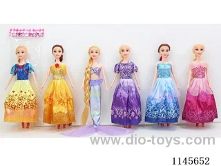 11.5’ 30cm 9 joints solid body colour print eye Barbie mix