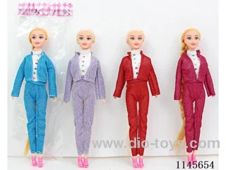 11.5’ 30cm 9 jointed solid colour print eye barbie assorted mix