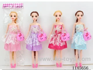 11.5’ 30cm 11 joints 3D 3D real eye Barbie with bag mixed bag